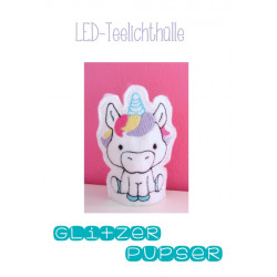 ITH - LED Teelichthülle Glitzerpupser